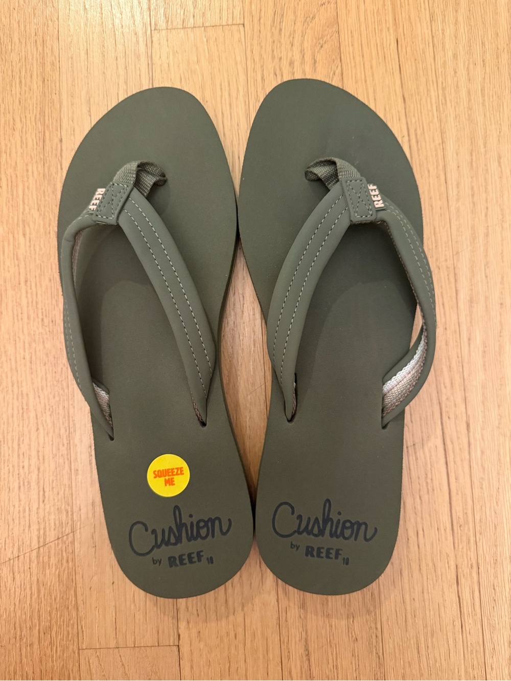 NWOB: Reef Cushion Breeze Women's Olive Green Slip-On Sandal, sz 10